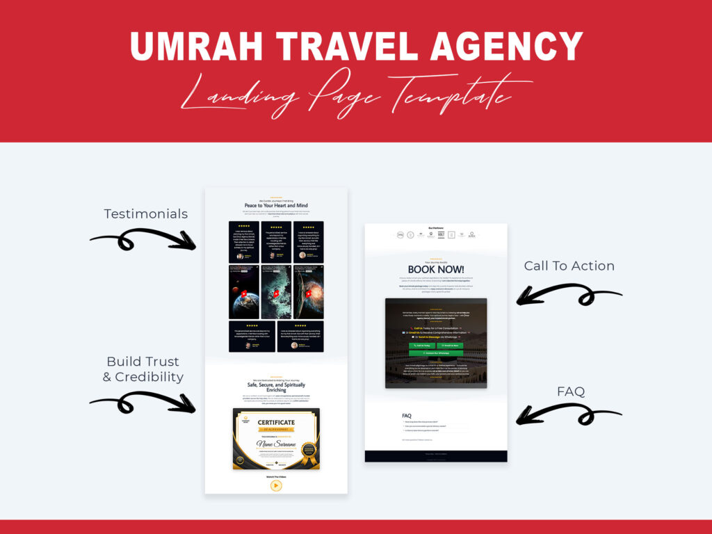 Umrah Travel Agency Landing Page Template