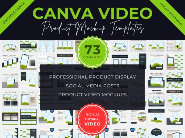 Canva Video Product Mockup Templates